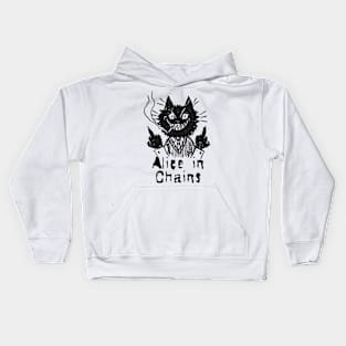 alice in chains and the bad cat Kids Hoodie